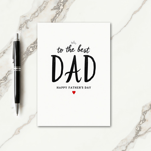 Best Dad Textured Fathers Day Card
