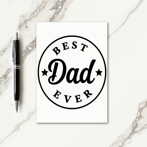 Best Dad Typography Design Card