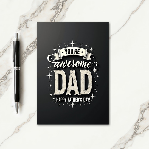Best Dad Vintage Lettering Card