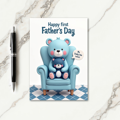 Best Daddy Bears Fathers Day Card
