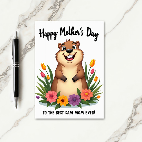 Best Dam Mom Mothers Day Card