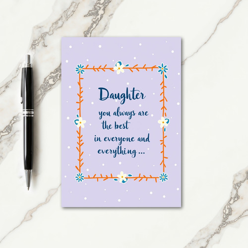Best Daughter Floral Mothers Day Card