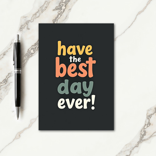 Best Day Typographic Birthday Card