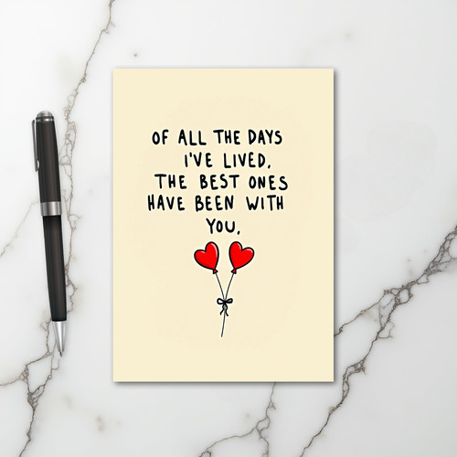 Best Days With You Love Card