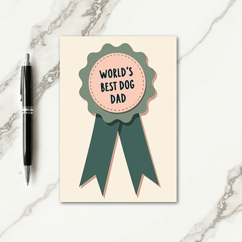 Best Dog Dad Award Card
