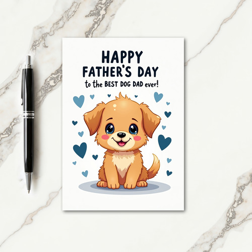 Best Dog Dad Ever Cute Card