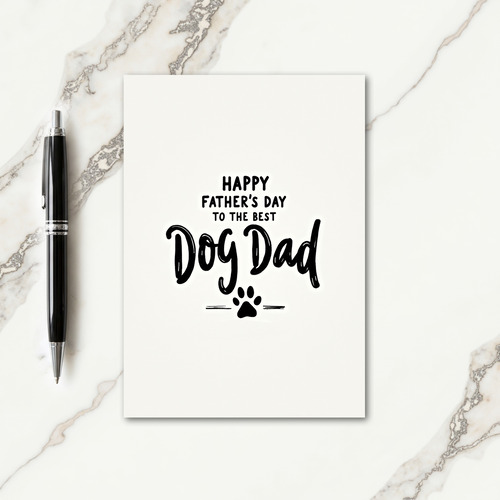 Best Dog Dad Fathers Day Card