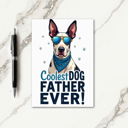 Best Dog Dad Portrait Card