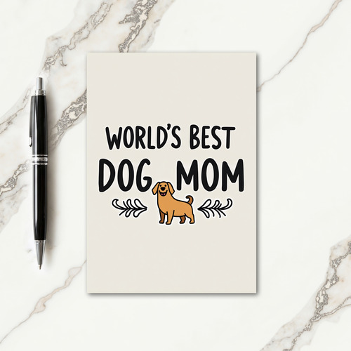 Best Dog Mom Art Card