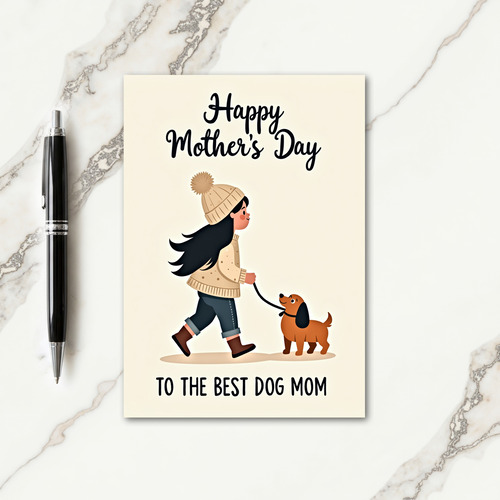 Best Dog Mom Ever Mothers Day Card