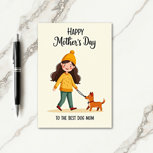 Best Dog Mom Mothers Day Card