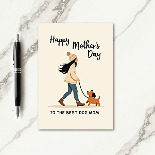 Best Dog Mom Sketch Card