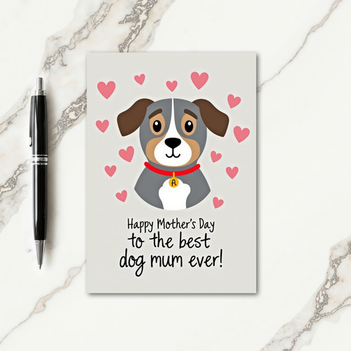 Best Dog Mum Mothers Day Card