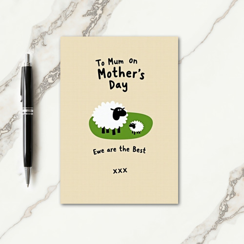 Best Ewe Mum Mothers Day Card