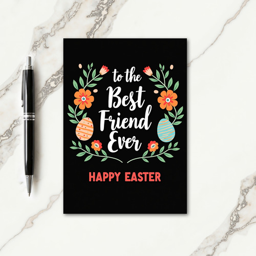 Best Friend Easter Floral Card
