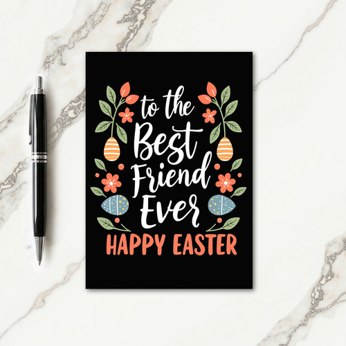 Best Friend Easter Glitter Texture Card
