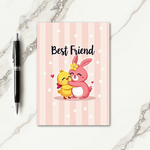 Best Friend Hugs Greeting Card