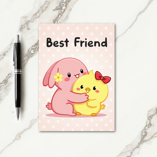 Best Friend Hugs Warm Card