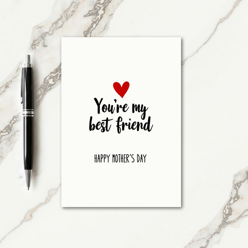 Best Friend Mothers Day Heart Card