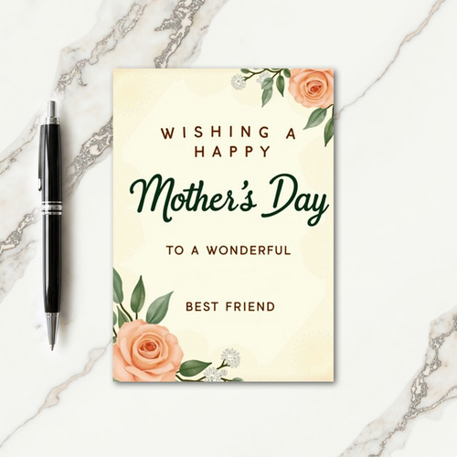 Best Friend Mothers Day Wish Card