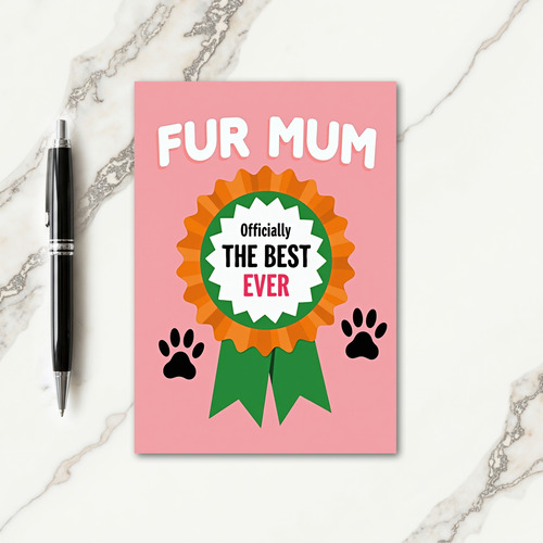 Best Fur Mum Award Card