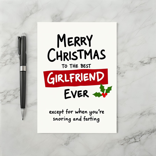 Best Girlfriend Christmas Funny Card