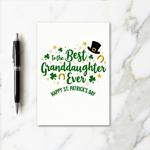Best Granddaughter St Patricks Card