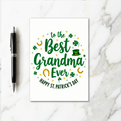 Best Grandma Faux Gold Foil Card