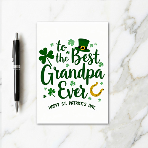 Best Grandpa Ever St Patricks Card