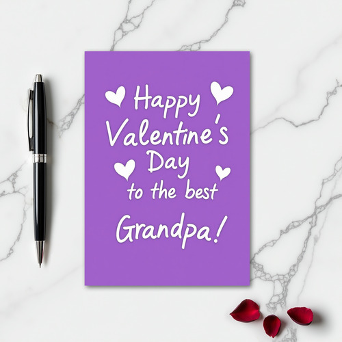 Best Grandpa Valentine Message Card