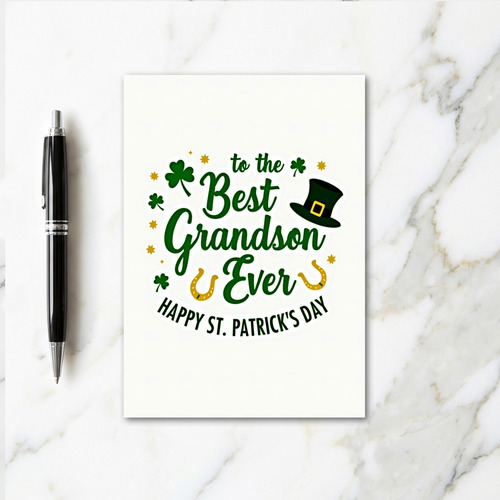 Best Grandson St Patricks Day Card