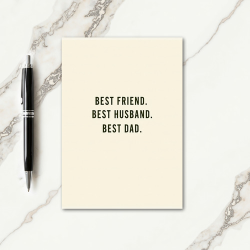 Best Husband Best Friend Dad Card
