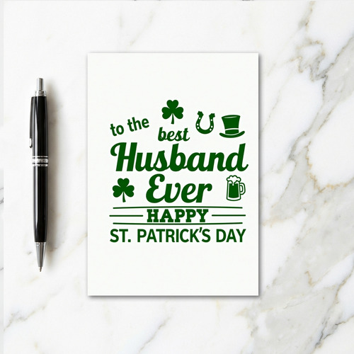 Best Husband Ever St Patricks Card