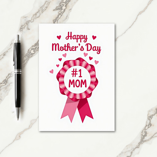 Best Mom Award Illustration Card