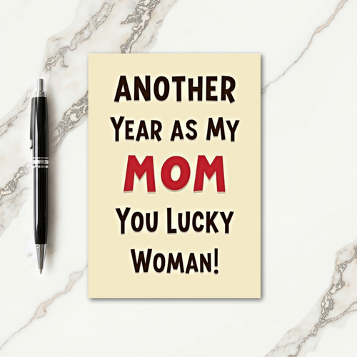 Best Mom Bold Text Card