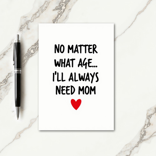 Best Mom Bold Typeface Card