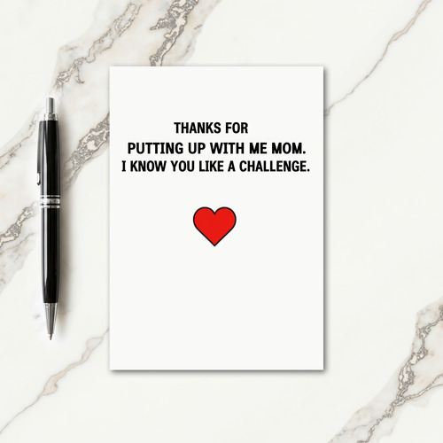 Best Mom Challenge Funny Card