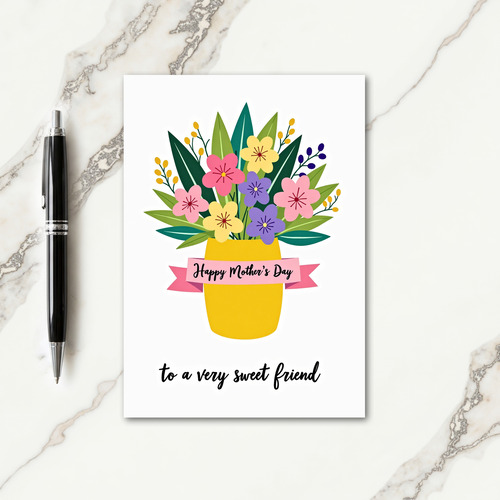 Best Mom Cheerful Floral Card