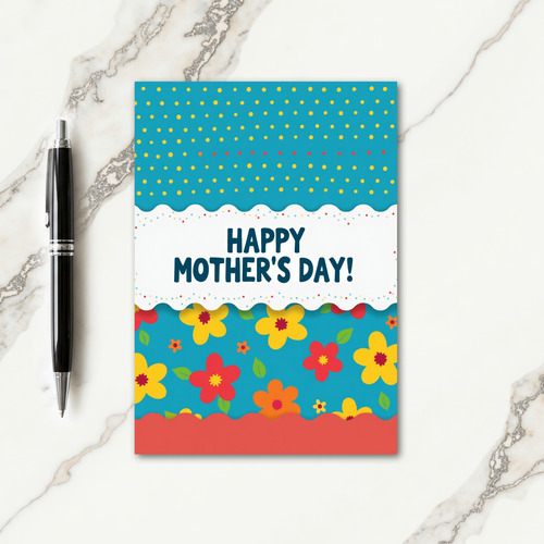Best Mom Colorful Dots Card