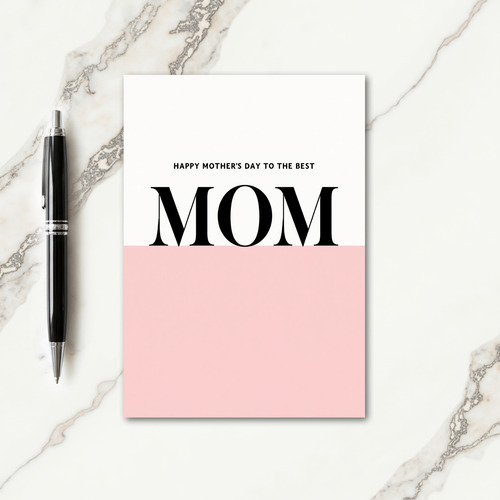 Best Mom Elegant Type Card