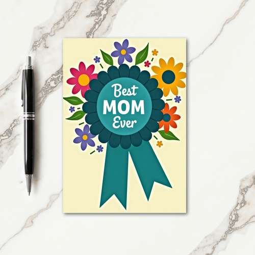 Best Mom Ever Award Card