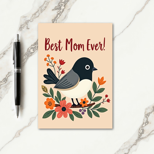 Best Mom Ever Bird Art Card