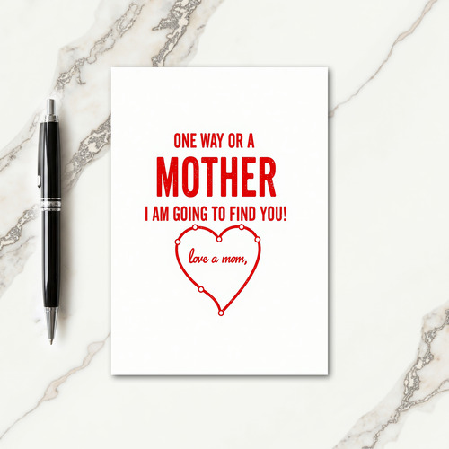 Best Mom Ever Graphic Heart Card