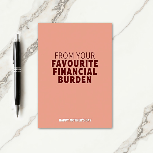 Best Mom Ever Peach Tone Card