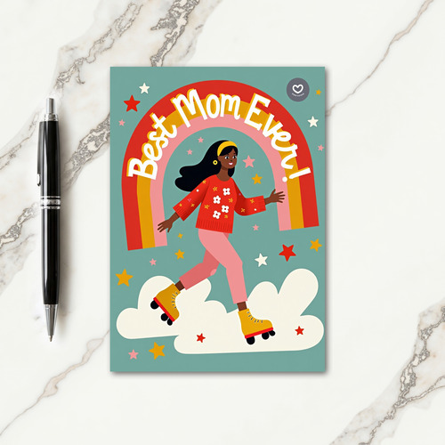 Best Mom Ever Rainbow Art Card