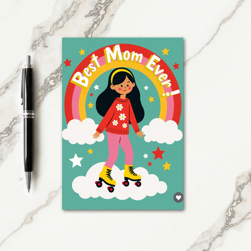 Best Mom Ever Rainbow Scene Card