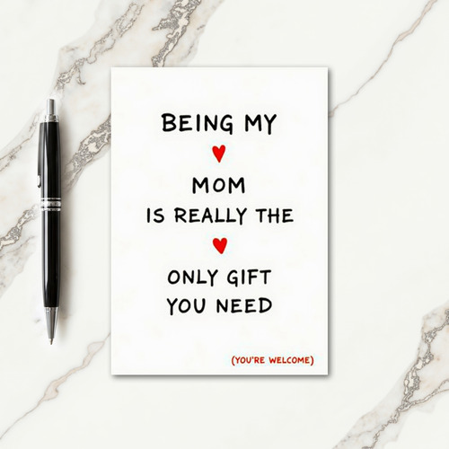 Best Mom Ever Sketch Mothers Day Card