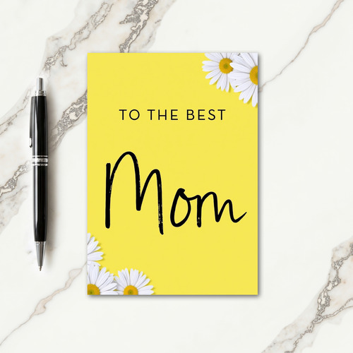 Best Mom Floral Illustration Card