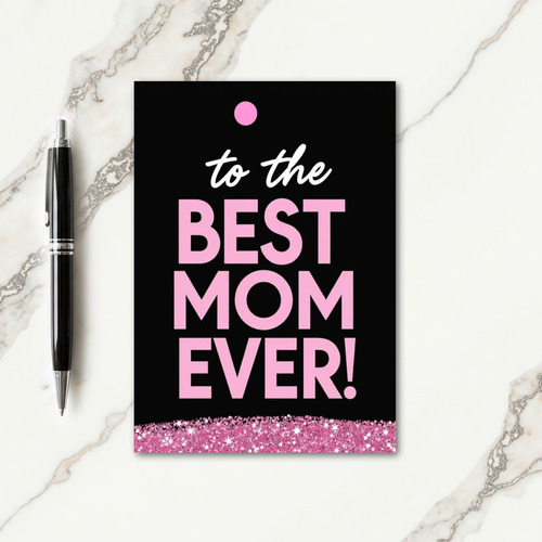 Best Mom Glitter Pattern Card