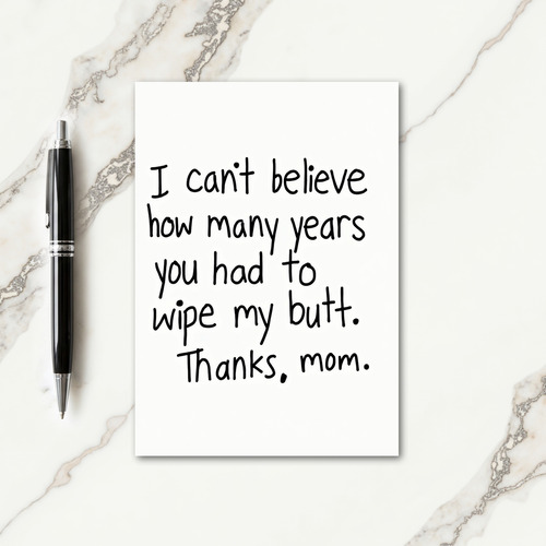 Best Mom Hand Lettered Card
